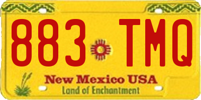 NM license plate 883TMQ