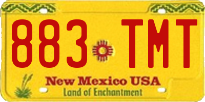 NM license plate 883TMT