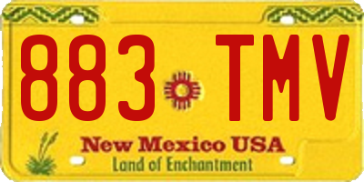 NM license plate 883TMV