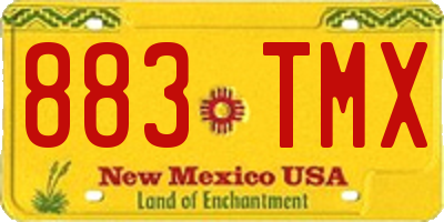 NM license plate 883TMX