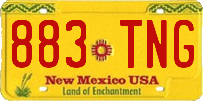 NM license plate 883TNG