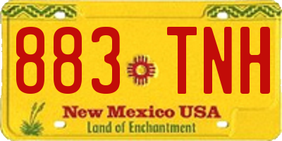 NM license plate 883TNH