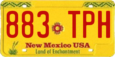 NM license plate 883TPH