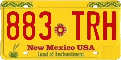 NM license plate 883TRH