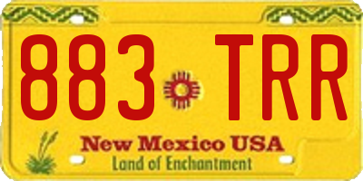 NM license plate 883TRR