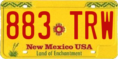 NM license plate 883TRW