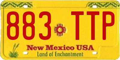 NM license plate 883TTP