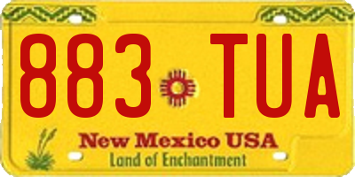 NM license plate 883TUA