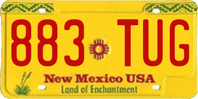 NM license plate 883TUG