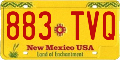 NM license plate 883TVQ
