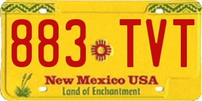 NM license plate 883TVT
