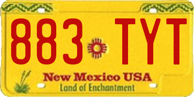 NM license plate 883TYT