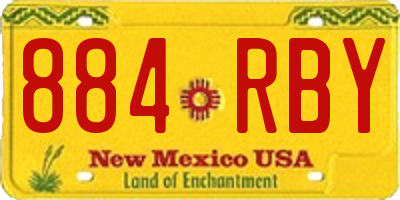 NM license plate 884RBY