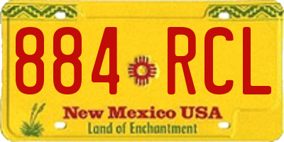 NM license plate 884RCL