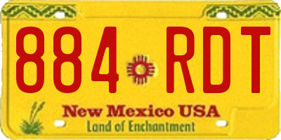 NM license plate 884RDT
