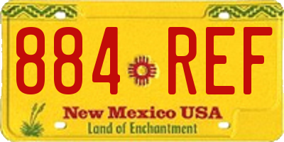 NM license plate 884REF