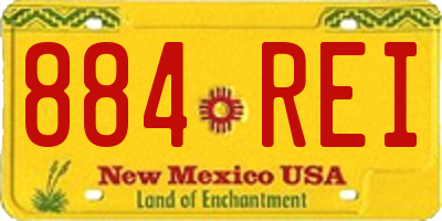 NM license plate 884REI