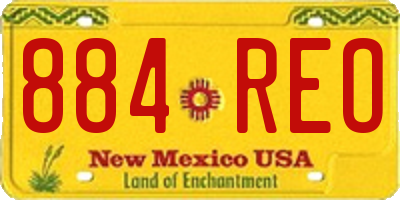NM license plate 884REO