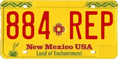 NM license plate 884REP