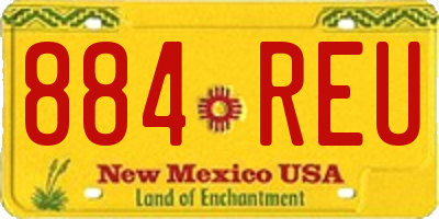 NM license plate 884REU