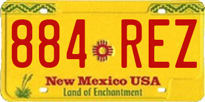 NM license plate 884REZ