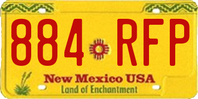 NM license plate 884RFP