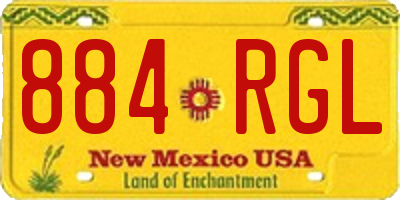 NM license plate 884RGL