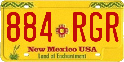 NM license plate 884RGR
