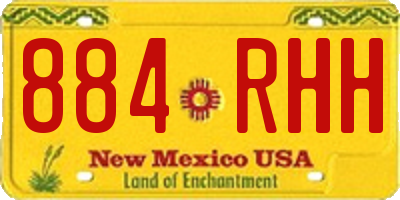 NM license plate 884RHH