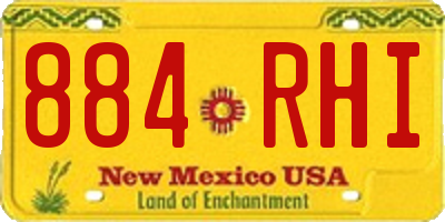 NM license plate 884RHI