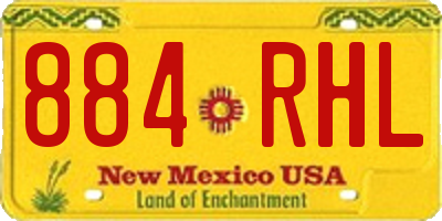 NM license plate 884RHL
