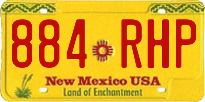 NM license plate 884RHP