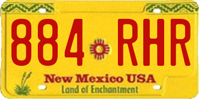 NM license plate 884RHR