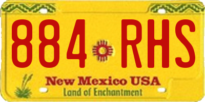 NM license plate 884RHS