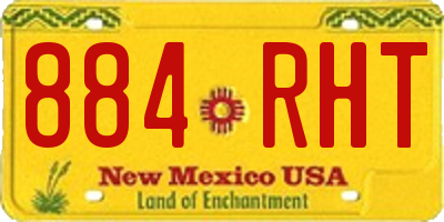 NM license plate 884RHT