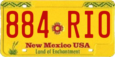 NM license plate 884RIO