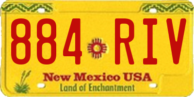 NM license plate 884RIV