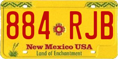 NM license plate 884RJB