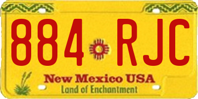 NM license plate 884RJC