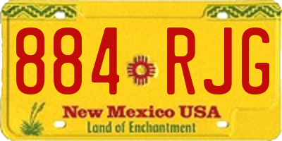 NM license plate 884RJG