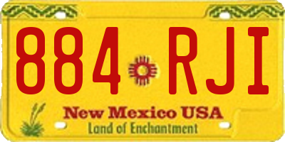 NM license plate 884RJI