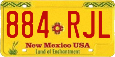 NM license plate 884RJL