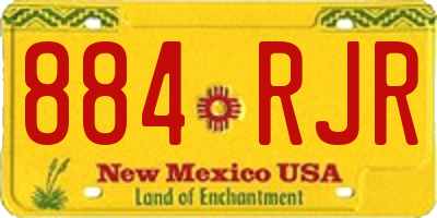 NM license plate 884RJR