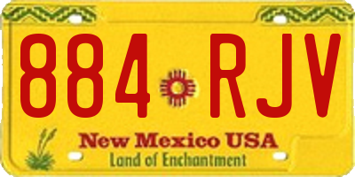 NM license plate 884RJV