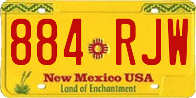 NM license plate 884RJW