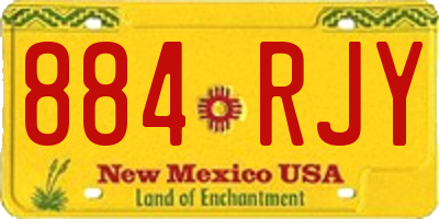 NM license plate 884RJY