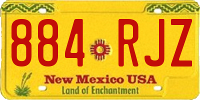 NM license plate 884RJZ
