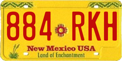 NM license plate 884RKH