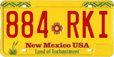NM license plate 884RKI
