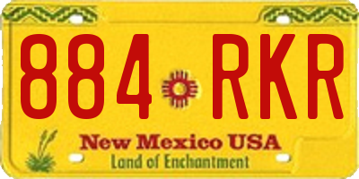 NM license plate 884RKR